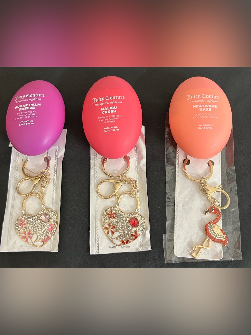 Juicy Couture Hand cream and Keychain Set